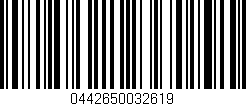 Código de barras (EAN, GTIN, SKU, ISBN): '0442650032619'
