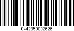 Código de barras (EAN, GTIN, SKU, ISBN): '0442650032626'