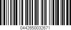 Código de barras (EAN, GTIN, SKU, ISBN): '0442650032671'