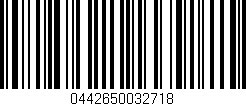 Código de barras (EAN, GTIN, SKU, ISBN): '0442650032718'