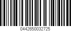 Código de barras (EAN, GTIN, SKU, ISBN): '0442650032725'