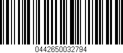 Código de barras (EAN, GTIN, SKU, ISBN): '0442650032794'