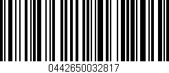 Código de barras (EAN, GTIN, SKU, ISBN): '0442650032817'