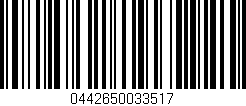 Código de barras (EAN, GTIN, SKU, ISBN): '0442650033517'