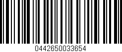 Código de barras (EAN, GTIN, SKU, ISBN): '0442650033654'