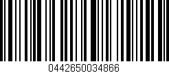 Código de barras (EAN, GTIN, SKU, ISBN): '0442650034866'