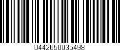 Código de barras (EAN, GTIN, SKU, ISBN): '0442650035498'