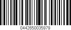 Código de barras (EAN, GTIN, SKU, ISBN): '0442650035979'