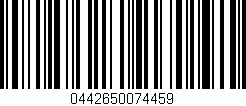 Código de barras (EAN, GTIN, SKU, ISBN): '0442650074459'