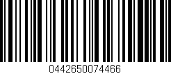 Código de barras (EAN, GTIN, SKU, ISBN): '0442650074466'