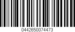 Código de barras (EAN, GTIN, SKU, ISBN): '0442650074473'