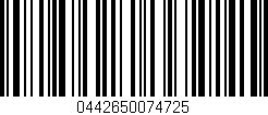 Código de barras (EAN, GTIN, SKU, ISBN): '0442650074725'
