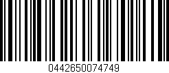 Código de barras (EAN, GTIN, SKU, ISBN): '0442650074749'