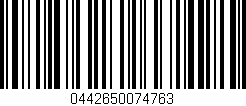 Código de barras (EAN, GTIN, SKU, ISBN): '0442650074763'