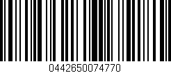 Código de barras (EAN, GTIN, SKU, ISBN): '0442650074770'