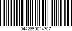 Código de barras (EAN, GTIN, SKU, ISBN): '0442650074787'