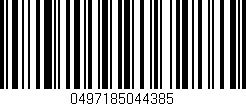 Código de barras (EAN, GTIN, SKU, ISBN): '0497185044385'