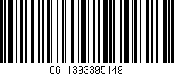 Código de barras (EAN, GTIN, SKU, ISBN): '0611393395149'