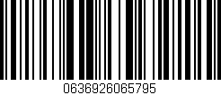 Código de barras (EAN, GTIN, SKU, ISBN): '0636926065795'