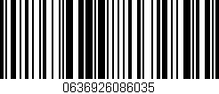 Código de barras (EAN, GTIN, SKU, ISBN): '0636926086035'