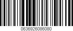 Código de barras (EAN, GTIN, SKU, ISBN): '0636926086080'