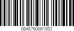 Código de barras (EAN, GTIN, SKU, ISBN): '0645760081052'