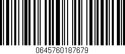 Código de barras (EAN, GTIN, SKU, ISBN): '0645760187679'