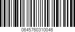 Código de barras (EAN, GTIN, SKU, ISBN): '0645760310046'