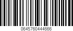 Código de barras (EAN, GTIN, SKU, ISBN): '0645760444666'