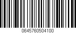 Código de barras (EAN, GTIN, SKU, ISBN): '0645760504100'