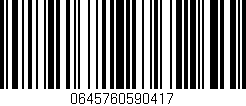 Código de barras (EAN, GTIN, SKU, ISBN): '0645760590417'