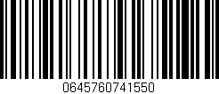 Código de barras (EAN, GTIN, SKU, ISBN): '0645760741550'