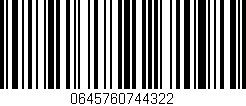 Código de barras (EAN, GTIN, SKU, ISBN): '0645760744322'