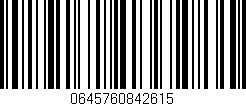 Código de barras (EAN, GTIN, SKU, ISBN): '0645760842615'