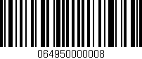 Código de barras (EAN, GTIN, SKU, ISBN): '064950000008'