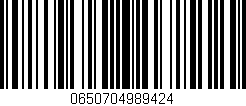 Código de barras (EAN, GTIN, SKU, ISBN): '0650704989424'