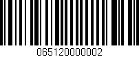 Código de barras (EAN, GTIN, SKU, ISBN): '065120000002'