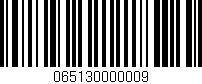 Código de barras (EAN, GTIN, SKU, ISBN): '065130000009'