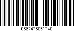 Código de barras (EAN, GTIN, SKU, ISBN): '0667475051748'