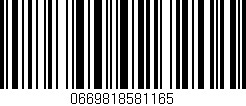 Código de barras (EAN, GTIN, SKU, ISBN): '0669818581165'