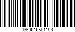 Código de barras (EAN, GTIN, SKU, ISBN): '0669818581196'