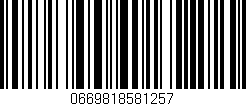 Código de barras (EAN, GTIN, SKU, ISBN): '0669818581257'