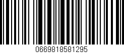 Código de barras (EAN, GTIN, SKU, ISBN): '0669818581295'