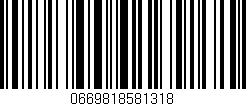 Código de barras (EAN, GTIN, SKU, ISBN): '0669818581318'