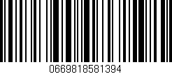 Código de barras (EAN, GTIN, SKU, ISBN): '0669818581394'