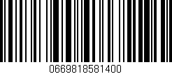 Código de barras (EAN, GTIN, SKU, ISBN): '0669818581400'