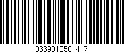 Código de barras (EAN, GTIN, SKU, ISBN): '0669818581417'