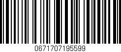 Código de barras (EAN, GTIN, SKU, ISBN): '0671707195599'