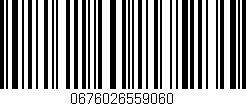 Código de barras (EAN, GTIN, SKU, ISBN): '0676026559060'