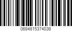 Código de barras (EAN, GTIN, SKU, ISBN): '0694815374038'